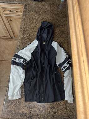 Victoria's Secret PINK Colorblock Windbreaker Jacket Size XS